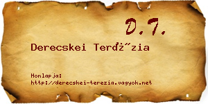 Derecskei Terézia névjegykártya