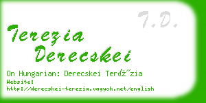 terezia derecskei business card